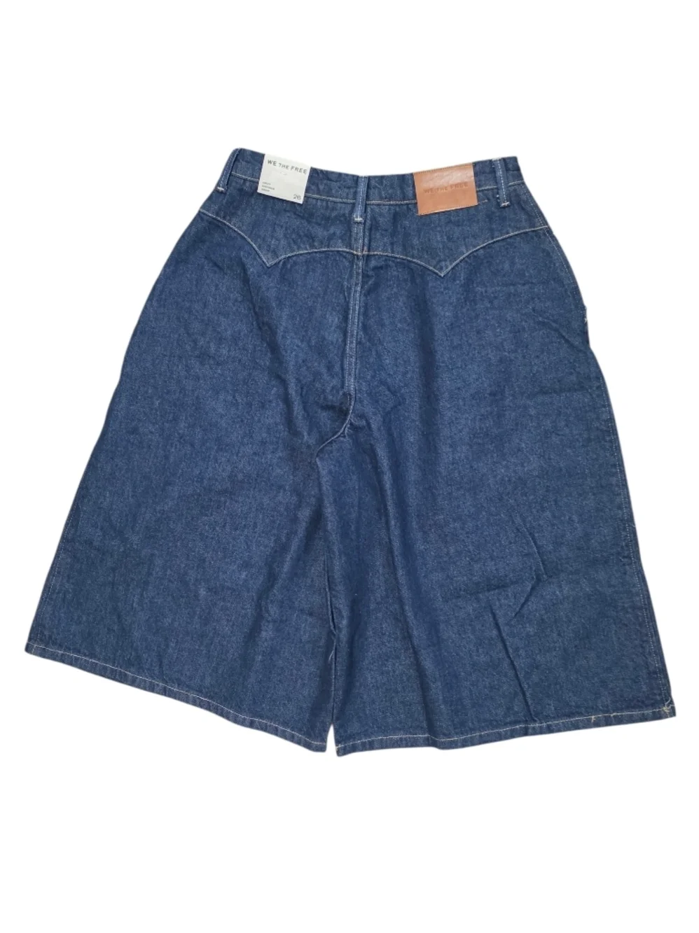 We The Free Antonia Crop Dark Denim Shorts CRVY Trending Baggy Jort Style NWT 26